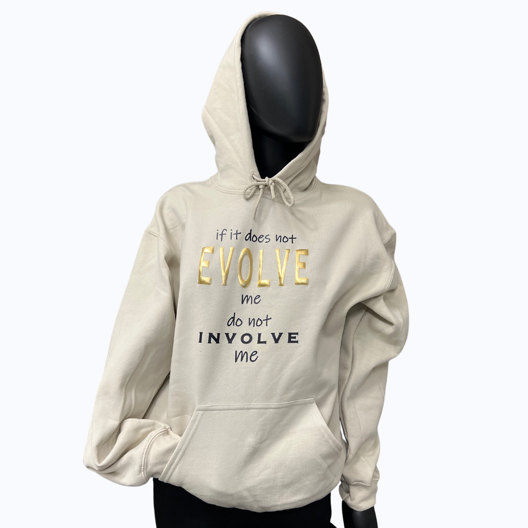 EVOLVE ME HOODIE (GOLD METALLIC